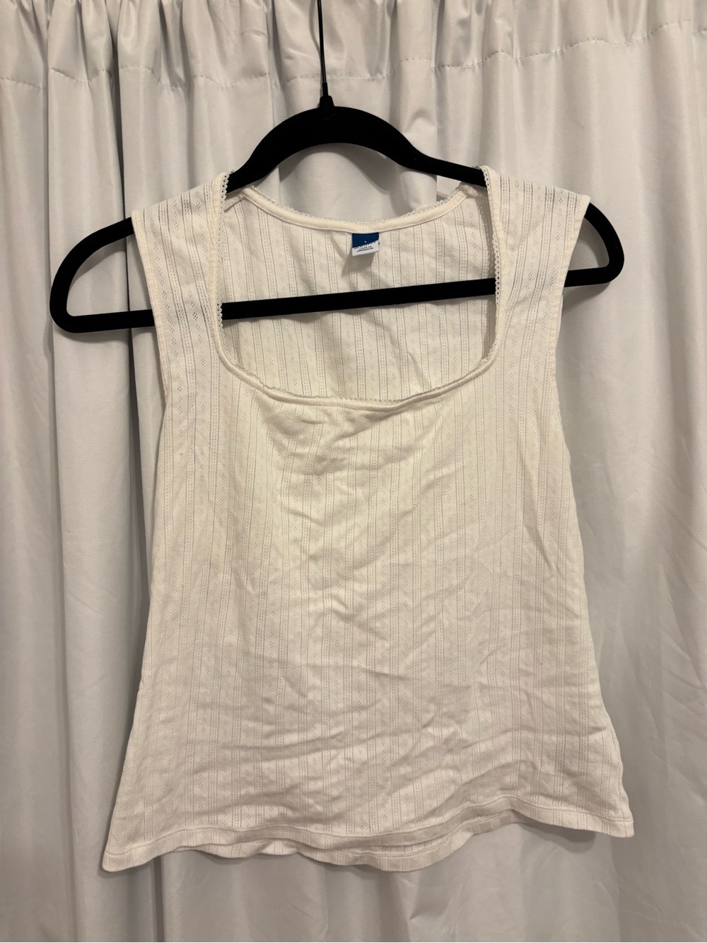 Old Navy Cream Eyelet Square-Neck Tank